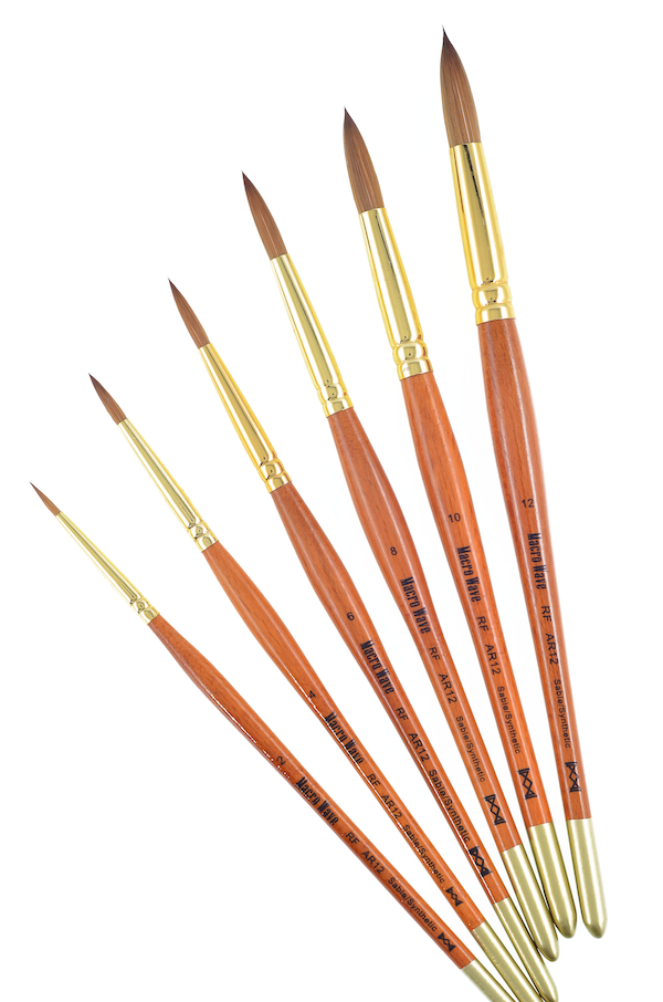 AR12combo02 Art Supplies Watercolor brushes
